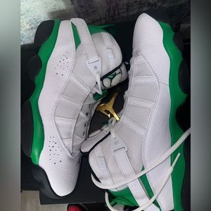 Jordan Six Rings. Lucky Green, black and white. Size 10.5.
